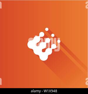 Printing raster dots icon in Metro user interface color style. Print color density concept Stock Vector