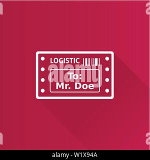 Logistic receipt icon in Metro user interface color style. Send shipping delivery Stock Vector