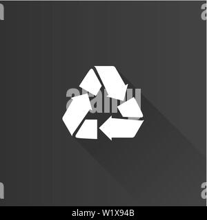 Recycle symbol icon in Metro user interface color style. Environment recyclable go green Stock Vector