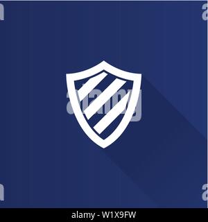 Shield icon in Metro user interface color style. Protection computer antivirus Stock Vector