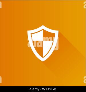 Shield icon in Metro user interface color style. Protection computer antivirus Stock Vector