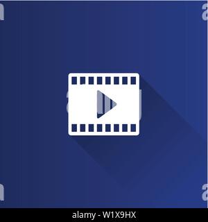 Cinema film icon in Metro user interface color style. Computer data movie Stock Vector