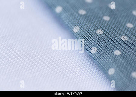 White and polka dot canvas texture for background. macro. Stock Photo