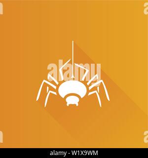 Spider icon in Metro user interface color style. Animal arachnid spooky Halloween Stock Vector