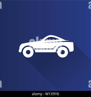 Sport car icon in Metro user interface color style. Luxury speed coupe Stock Vector