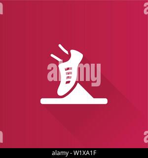 Starting block icon in Metro user interface color style. Sport sprint running Stock Vector