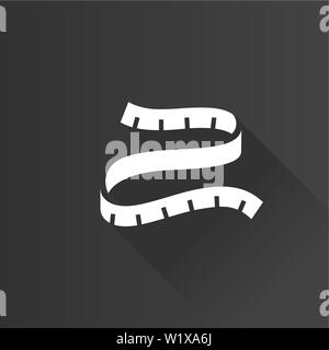 Measuring tape icon in Metro user interface color style. Fashion industry tailor Stock Vector