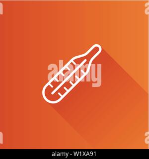 Thermometer icon in Metro user interface color style. Medical equipment healthcare Stock Vector