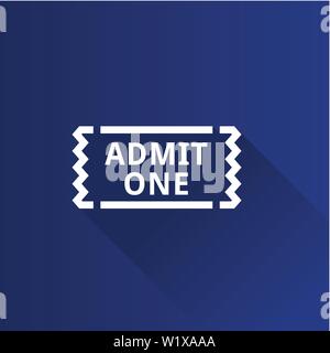Ticket icon in Metro user interface color style. Cinema concert shows Stock Vector
