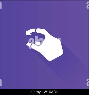 Finger gesture icon in Metro user interface color style. Gadget touch pad smart phone laptop Stock Vector