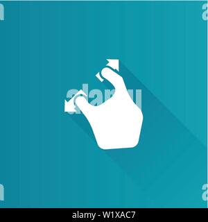 Finger gesture icon in Metro user interface color style. Gadget touch pad smart phone laptop Stock Vector