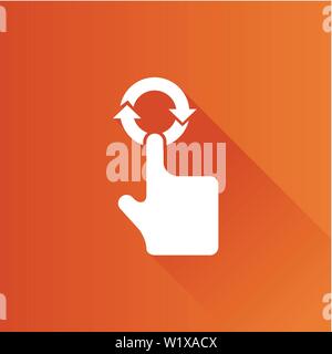 Finger gesture icon in Metro user interface color style. Gadget touch pad smart phone laptop Stock Vector
