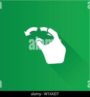 Finger gesture icon in Metro user interface color style. Gadget touch pad smart phone laptop Stock Vector