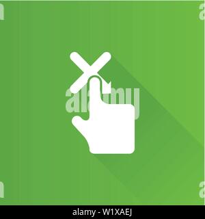 Finger gesture icon in Metro user interface color style. Gadget touch pad smart phone laptop Stock Vector