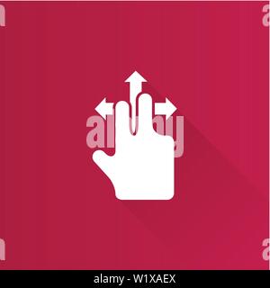 Finger gesture icon in Metro user interface color style. Gadget touch pad smart phone laptop Stock Vector