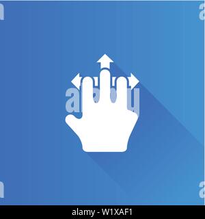 Finger gesture icon in Metro user interface color style. Gadget touch pad smart phone laptop Stock Vector
