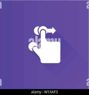 Finger gesture icon in Metro user interface color style. Gadget touch pad smart phone laptop Stock Vector
