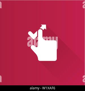 Finger gesture icon in Metro user interface color style. Gadget touch pad smart phone laptop Stock Vector