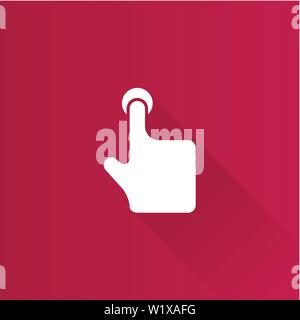 Finger gesture icon in Metro user interface color style. Gadget touch pad smart phone laptop Stock Vector