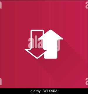 Arrows icon in Metro user interface color style. Communication data traffic Stock Vector