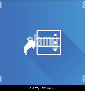 Database icon in Metro user interface color style. hard disk server web hosting Stock Vector