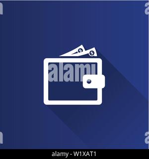 Wallet icon in Metro user interface color style. Money case cash shopping Stock Vector