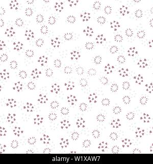 Seamless pattern background of simple elements. Doodle hand drawn illustration vector Stock Vector
