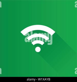WiFi symbol icon in Metro user interface color style. Electronic computer wireless Stock Vector