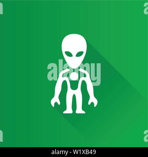 Alien icon in Metro user interface color style. Extraterrestrial outer space Stock Vector