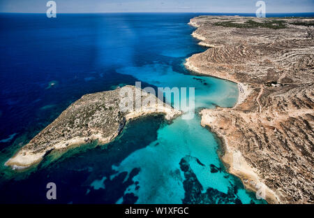 Isola dei Conigli Lampedusa Island Sicily Italy Stock Photo