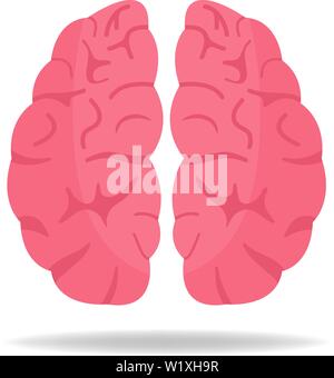 Vector Brain Icon. Mind, Intelligence Symbol. Flat Style. Vector illustration for Apps, Websites Stock Vector