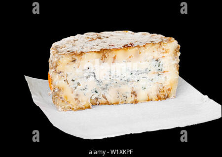 Stiton Mature blue Stilton cheese isolated on a white studio background Stock ...