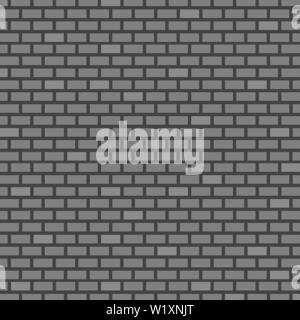 Brick Wall Background. Grey Colors. Vector illustration for Your Design. Stock Vector
