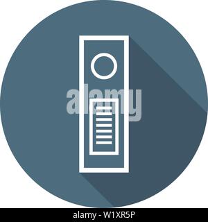 Folder for Documents. Outline Flat Icon. File Protection, Data Security, Safe Confidential Information. Vector illustration for Your Design, Web, App. Stock Vector