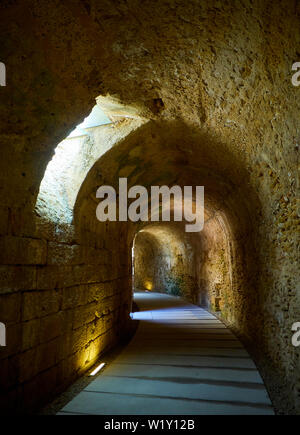 Ruins of the Theatre of Balbus, an ancient Roman structure in the ...