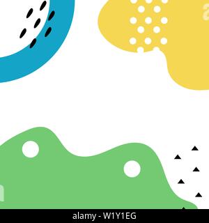Collage Background. Creative Header with Different Shapes and Textures. Vector illustration for Your Design, Web. Stock Vector