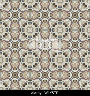 Abstract Oriental pattern. Seamless symmetrical pattern of swirls, lines and stars. Vector illustration. Stock Vector