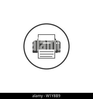 Vector illustration, flat design. Copy device printer icon Stock Vector