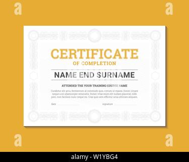 Certificate of Completion. Business document templates. Vector. Stock Vector