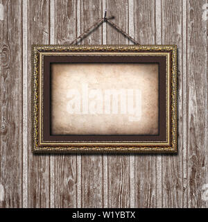 old vintage  wooden texture close-up and frame Stock Photo