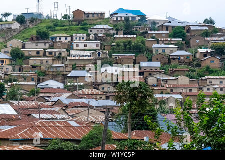 Suburb of the city of Mbeya, Tanzania, Africa Stock Photo