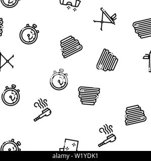 Laundry Service Vector Seamless Pattern Stock Vector