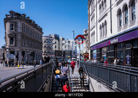 London Bridge Underground station entrance, Borough High Street, Borough of Southwark, London, England, U.K. Stock Photo