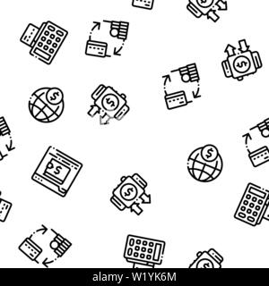 Online Transactions Vector Seamless Pattern Stock Vector