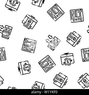 Online Transactions Vector Seamless Pattern Stock Vector