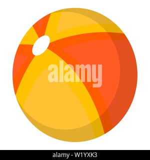 Isolated inflatable colored beach ball icon - Vector Stock Vector