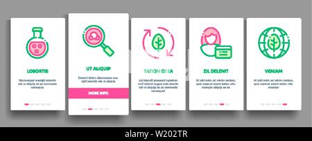 Organic Cosmetics Vector Onboarding Stock Vector