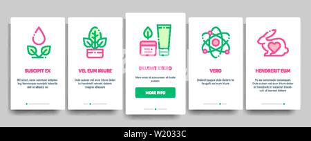 Organic Cosmetics Vector Onboarding Stock Vector