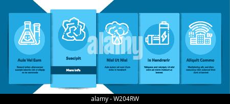 Pollution of Nature Vector Onboarding Stock Vector