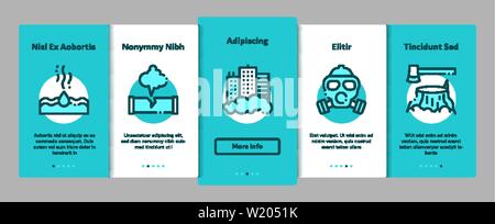 Pollution of Nature Vector Onboarding Stock Vector